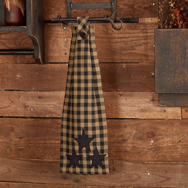 Black Star Button Loop Kitchen Towel VHC Brands - The Fox Decor